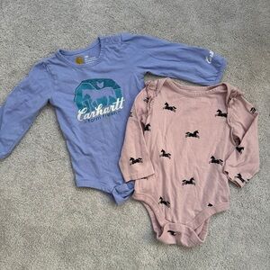 Carhartt and Gap Onsie Bundle 12 month and 6-12 month sizes